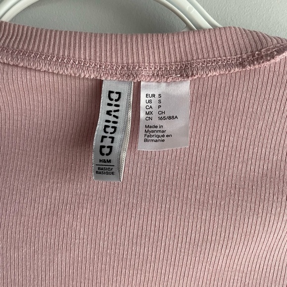 H&M Pink Ribbed Long Sleeve Top - Picture 4 of 4
